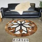 Tapete de Couro Redondo 1,20m - Mandala 012120 Tapete de Couro Redondo 1,20m - Mandala 012120