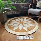 Tapete de Couro Redondo 1,20m - Mandala 012139 Tapete de Couro Redondo 1,20m - Mandala 012139