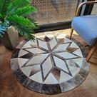 Tapete de Couro Redondo 1,20m - Mandala 01258 Tapete de Couro Redondo 1,20m - Mandala 01258