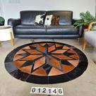 Tapete de Couro Redondo 1,60m - Mandala 012146 Tapete de Couro Redondo 1,60m - Mandala 012146