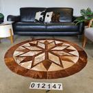 Tapete de Couro Redondo 1,60m - Mandala 012147 Tapete de Couro Redondo 1,60m - Mandala 012147