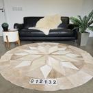 Tapete de Couro Redondo 2m - Mandala 012132 Tapete de Couro Redondo 2m - Mandala 012132