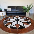 Tapete de Couro Redondo 2m - Mandala 01298 Tapete de Couro Redondo 2m - Mandala 01298