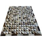 Tapete de couro triângulos marrom misto 1,50x2,00 c/b pç 10