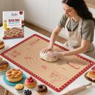 Tapete de cozimento de silicone predominante com receitas, extra grosso