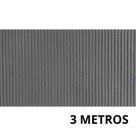 Tapete De Cozinha Cinza Passadeira Antiderrapante 43cm Duna Soft Liso Carpete Ondulado Prático