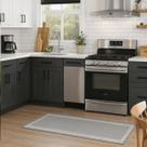 Tapete de Cozinha Kacyumara Multi Square 50x140 cm Cinza