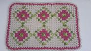 Tapete de Crochê Retangular 60 cm x 40 cm - CK Artesanato
