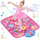 Tapete de dança LZFYMXOK com 9 botões, LED e pontuação, rosa, infantil