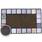 Tapete De Entrada Antiderrapante De Borracha e Pvc Marrom Escuro 45x75 - Castela
