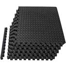 Tapete de Exercício EVA Mat Block para Piso, 6 Peças, 60 x 60 cm, 1,3 cm Tapete de Exercício EVA Mat Block para Piso, 6 Peças, 60 x 60 cm, 1,3 cm