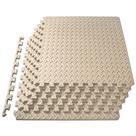 Tapete de exercícios Puzzle ProSourceFit Cream 24 pés quadrados (6 peças) Tapete de exercícios Puzzle ProSourceFit Cream 24 pés quadrados (6 peças)
