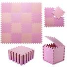 Tapete de jogo de espuma Tamiplay para bebês de 1 cm de espessura, 16 ladrilhos, rosa