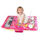 Tapete de jogo musical 3 em 1 com piano, tambor e som de animal para crianças