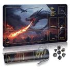 Tapete de jogo Partypda MTG 61 x 36 cm impermeável com bolsa para dados