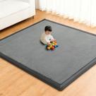 Tapete de Juego para Bebé RONGFA 127x127 cm Espuma Gruesa Gris Oscuro