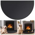 Tapete de lareira à prova de fogo FLASLD 70x120cm preto