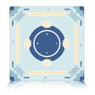 Tapete de Mahjong Drunphi 80x80cm com réguas de 3,8 mm de espessura em azul lago