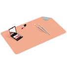 Tapete de maquiagem TOHONFOO de dupla face impermeável 60x30cm pêssego/cinza Tapete de maquiagem TOHONFOO de dupla face impermeável 60x30cm pêssego/cinza