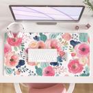 Tapete de mesa colorido rosa estrela floral em couro PU impermeável