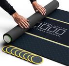 Tapete de mesa de poker Newverest 178x76cm preto com porta-copos
