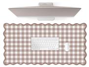 Tapete de mesa ohisxiacy 79 x 40 cm marrom xadrez vichy XXL grande