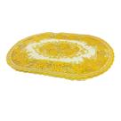 Tapete de Mesa Oval Dourado com Branco 30 x 45cm