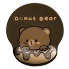 Tapete de mouse para descanso de pulso Cute Donut Bear Silicone Gel 3D Soft