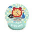 Tapete de mouse para descanso de pulso, fofo, rosa, silicone e leite, 188 x 227 mm
