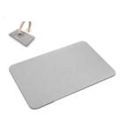 Tapete de Pedra Diatomita para Banheiro 60x39cm Cinza Antiderrapante Alta Absorção Secagem Rápida