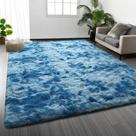 Tapete de pelúcia Deerhoo Shag Tie-Dyed Fuzzy 120 cm x 180 cm
