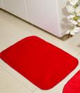 Tapete de Porta 40cm x 60cm Pelúcia Não Solta Pelos Vermelho