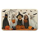 Tapete de porta AUIKVH Halloween Dogs Front Entrada 43x74cm