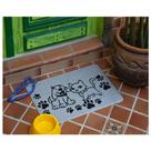 Tapete de Porta Boucle Print Pet Cinza