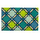 Tapete de Porta DII 43x74 cm Fibra Natural de Coco Mosaico Azul