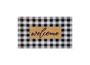 Tapete de porta FIRST CONCEPT 46x76 cm Preto Branco Checkers
