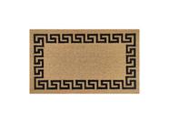 Tapete de porta FIRST CONCEPT Coir Greek Key Brown