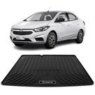 Tapete de Porta Malas Tipo Protetor Bandeja Chevrolet Prisma 2013 a 2020 Preto Impermeável com Bordas Requinte