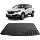 Tapete de Porta Malas Tipo Protetor Bandeja Renault Captur 2017 a 2020 Preto Impermeável com Bordas Requinte