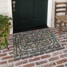 Tapete de porta Mohawk Home Entryway 60x90cm All Weather Rubber Grey