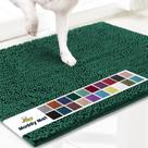 Tapete de porta para cães Muddy Mat de microfibra superabsorvente verde escuro