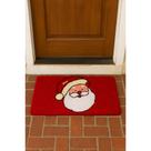 Tapete de Porta Personalizado Frufru Papai Noel Artesanal e Exclusivo