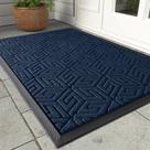 Tapete de porta Yimobra impermeável para todas as estações 91x61cm azul