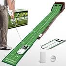 Tapete de Putting de Golfe Eleko Meyar Portátil para Uso Interno, Verde