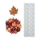 Tapete de renda de fondant de silicone Fall Maple Leaf para decoração de bolos
