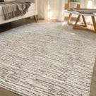 Tapete de Sala Quarto 2,00m x 1,40m Antiderrapante Emborrachado Decoração Bege Rústico Boho Artesanal Tear Jacquard