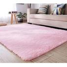 Tapete De Sala Quarto Felpudo Peludo 1,40 X 1,00 rosa bebê