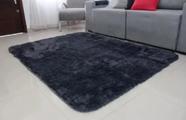 Tapete De Sala Quarto Felpudo Peludo 2,00 X 2,40 Costa Cinza