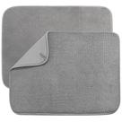 Tapete de secagem de pratos Meirrnyyu Microfiber 20x38cm Absorvente Cinza