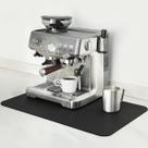 Tapete de secagem de pratos Mimore 46x61cm preto com suporte de borracha absorvente